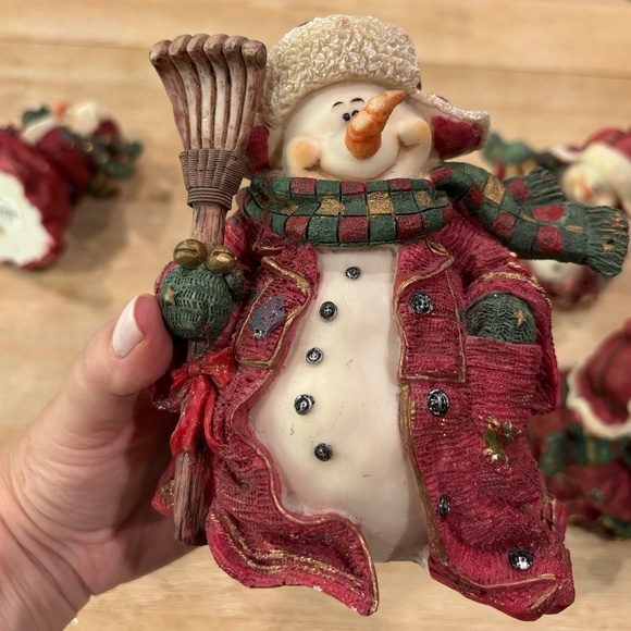 Vintage 90s Hallmark Don Mechanic Snow Folk Figurines, Set of 4 Collectible - Picture 10 of 12